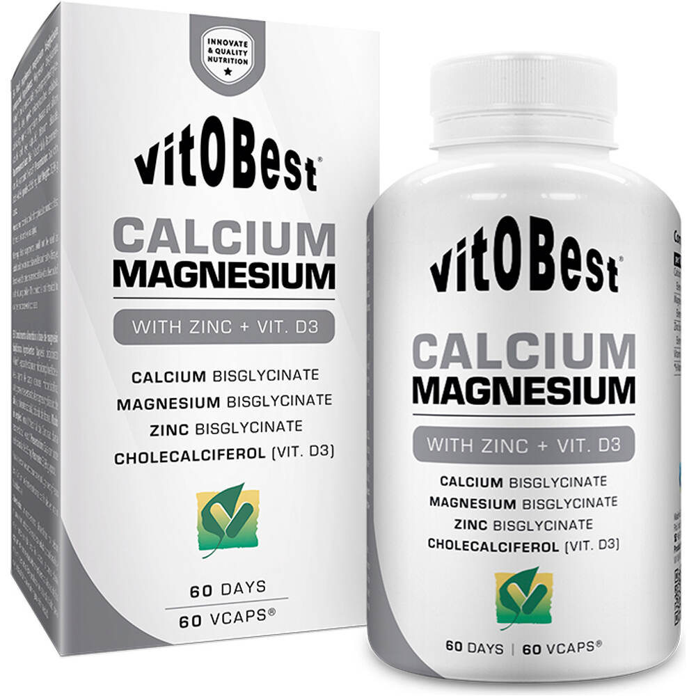 Vitobest Vitaminas Y Minerales CALCIUM MAGNESIUM 60 Vcaps. vista frontal