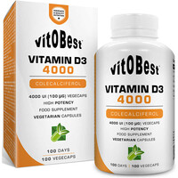 Vitobest Vitaminas Y Minerales VITAMINA D3 100 Vcaps. vista frontal