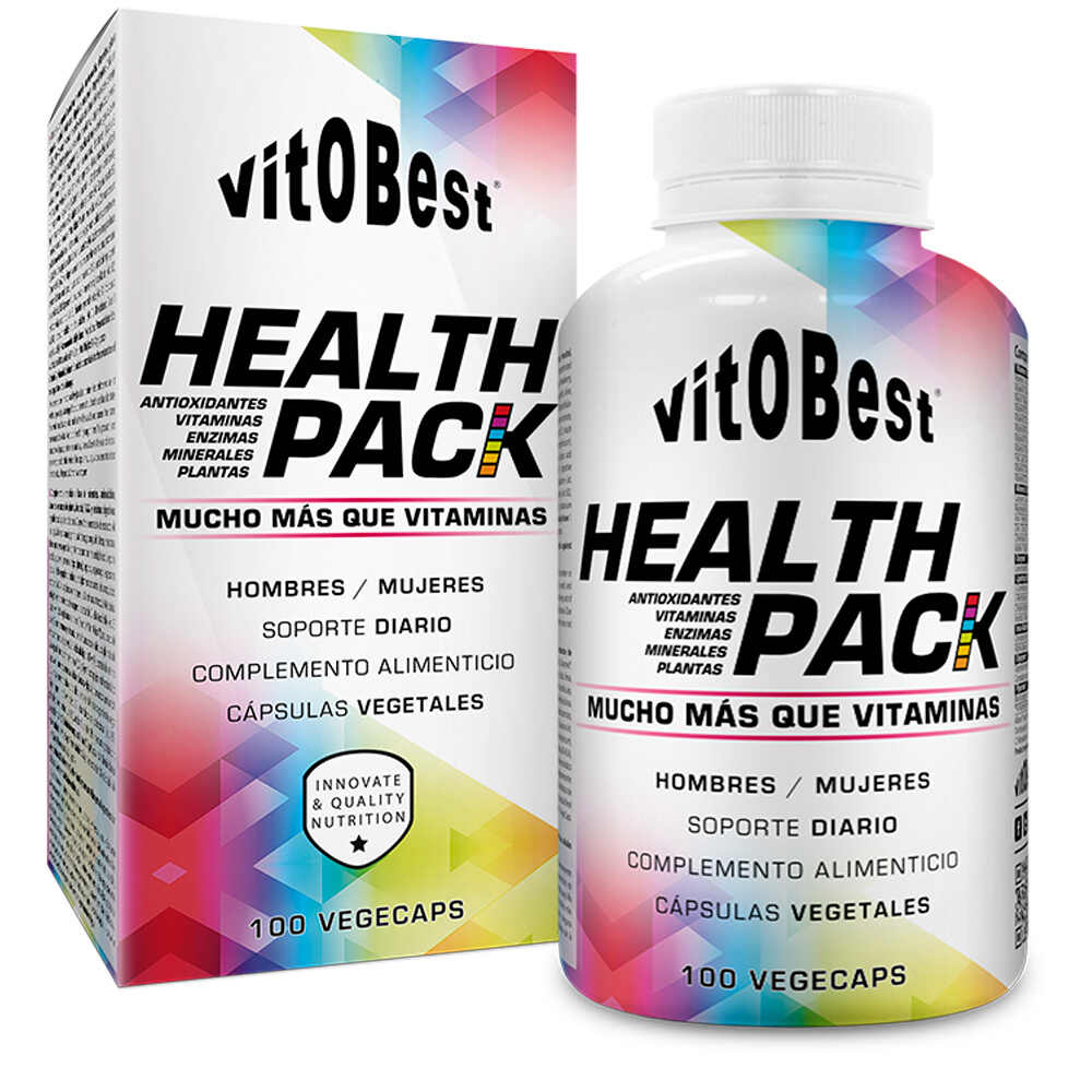 Vitobest Vitaminas Y Minerales HEALTH PACK 100 Vcaps. vista frontal