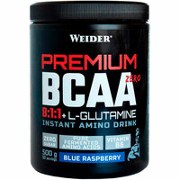 Weider Aminoacidos Premium BCAA 8:1:1+L-GLUTAMINA Blue 500g vista frontal