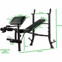 Tunturi banco pesas WB40 COMPACT WIDTH WEIGHT BENCH 01