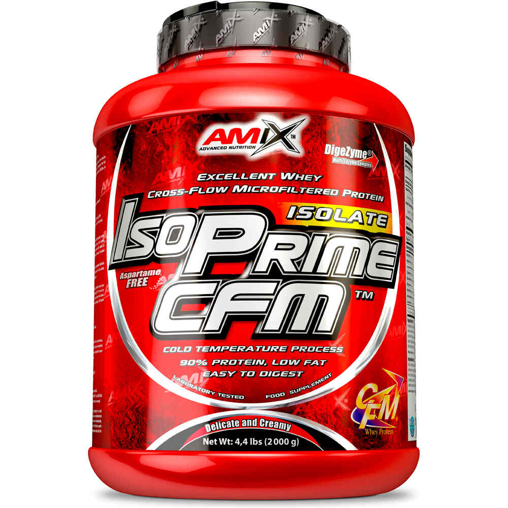 Amix Nutrition Proteinas Aislado Suero/Whey ISOPRIME CFM ISOLATE 2 KG Platano vista frontal