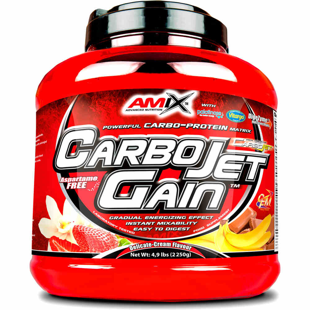 Amix Nutrition Aumento Peso/Gainers CARBOJET GAIN 2,25 KG Chocolate vista frontal