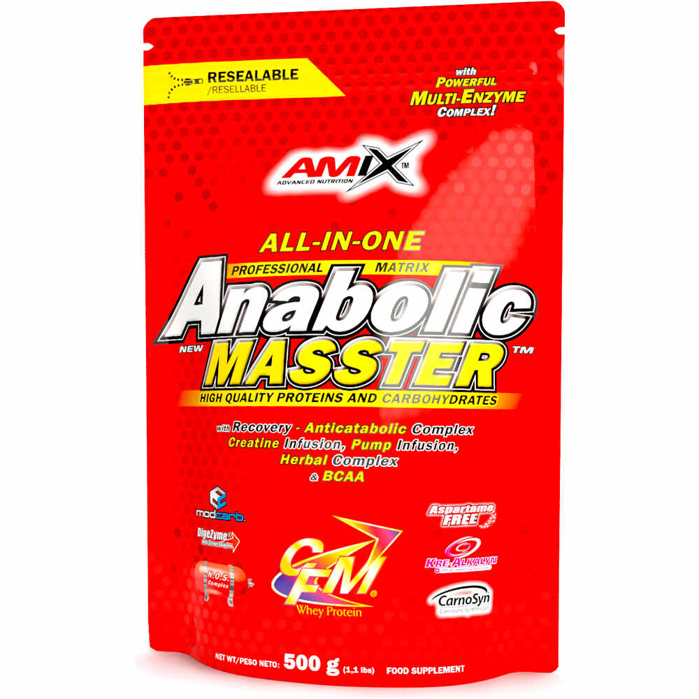Amix Nutrition Carbohidratos ANABOLIC MASSTER SACO 500 GR Chocolate vista frontal