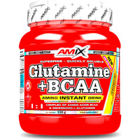Amix Nutrition Aminoacidos GLUTAMINE+BCAA 530 GR Lima-limn vista frontal