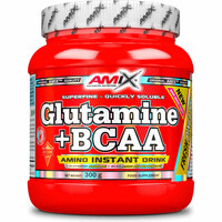 Amix Nutrition Aminoacidos GLUTAMINE+BCAA 300 GR Pia vista frontal