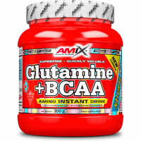 Amix Nutrition Aminoacidos GLUTAMINE+BCAA 300 GR Natural vista frontal