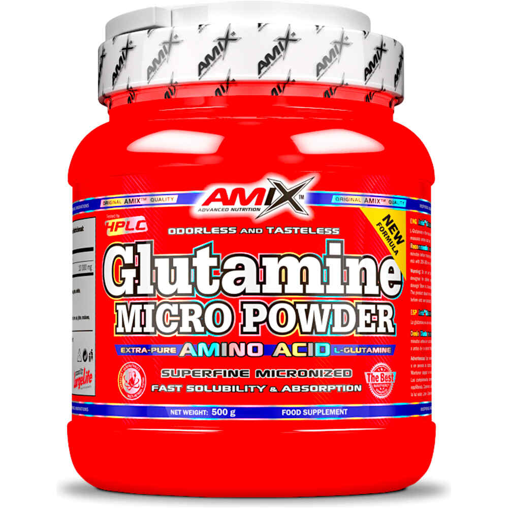 Amix Nutrition Aminoacidos GLUTAMINE 500 GR vista frontal