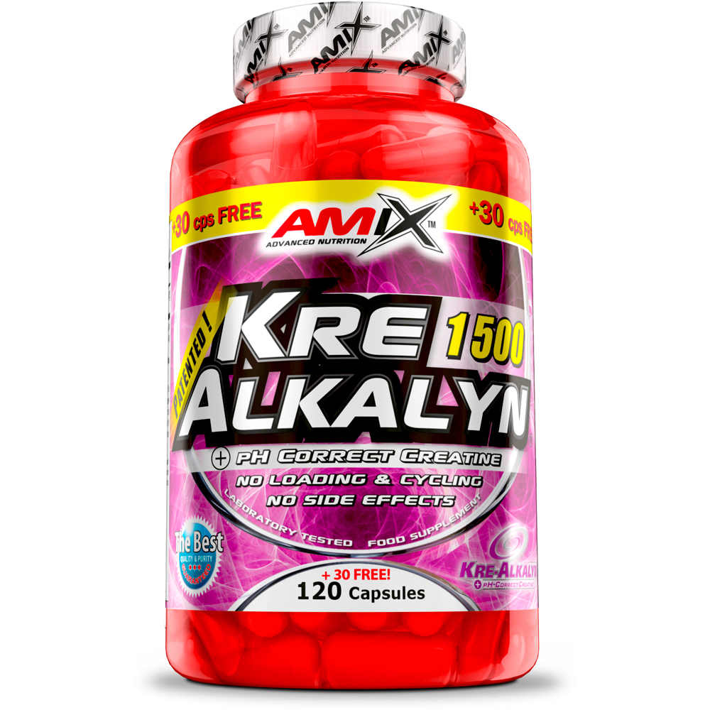 Amix Nutrition Creatinas KREALKALYN 120 CAPS+30 FREE vista frontal