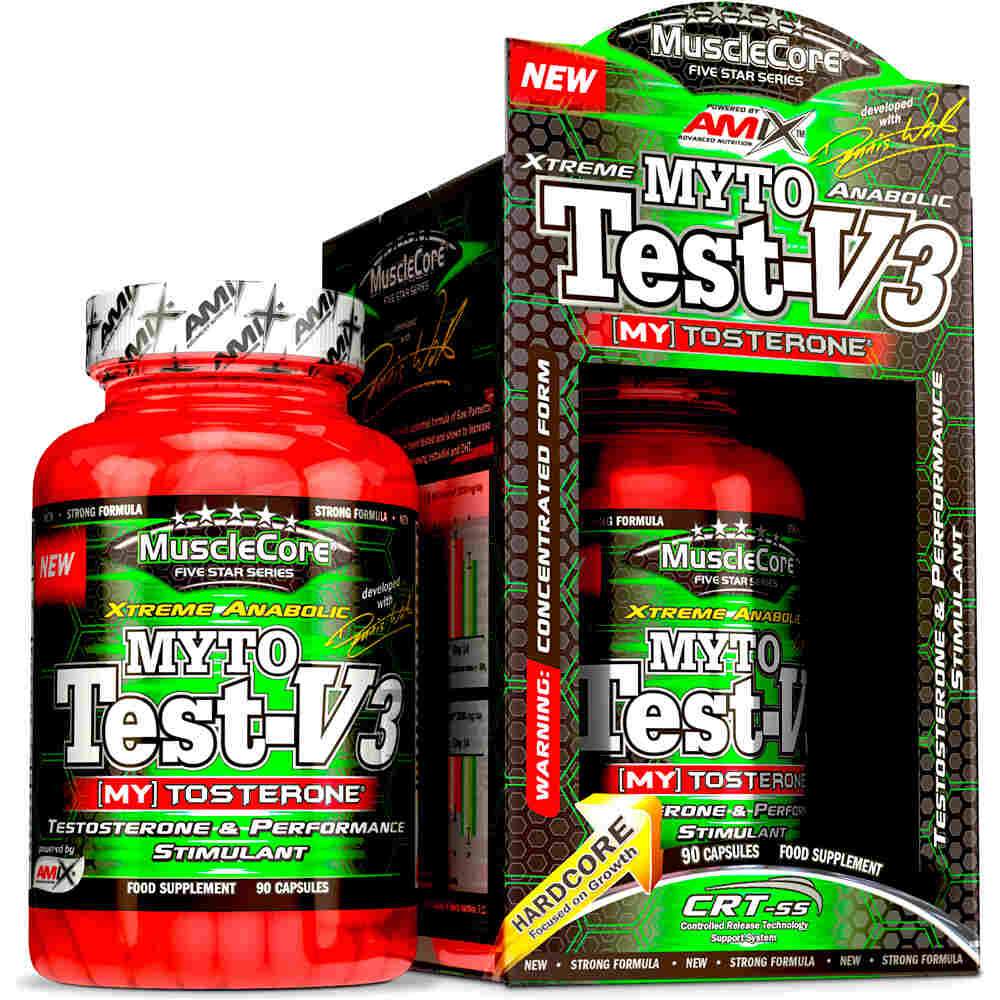 Amix Musclecore complementos nutricionales MYTO TEST-V3 90 CAPS vista frontal