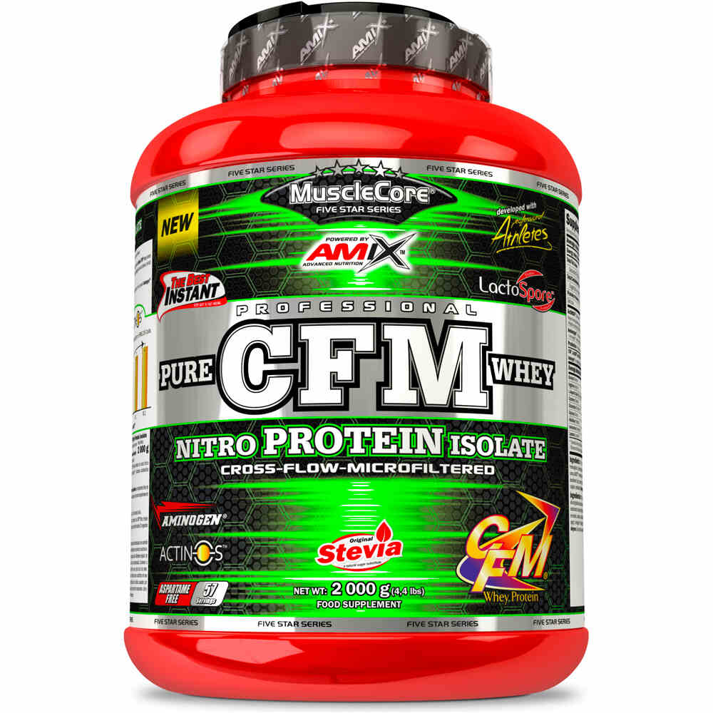 Amix Musclecore Proteinas Aislado Suero/Whey CFM NITRO WHEY WITH ACTINOS 2 KG Doble-c vista frontal