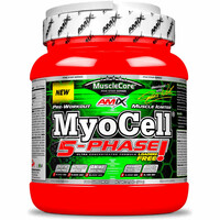 Amix Musclecore Creatinas MYOCELL 5 PHASE 500 GR Fruit Punch vista frontal