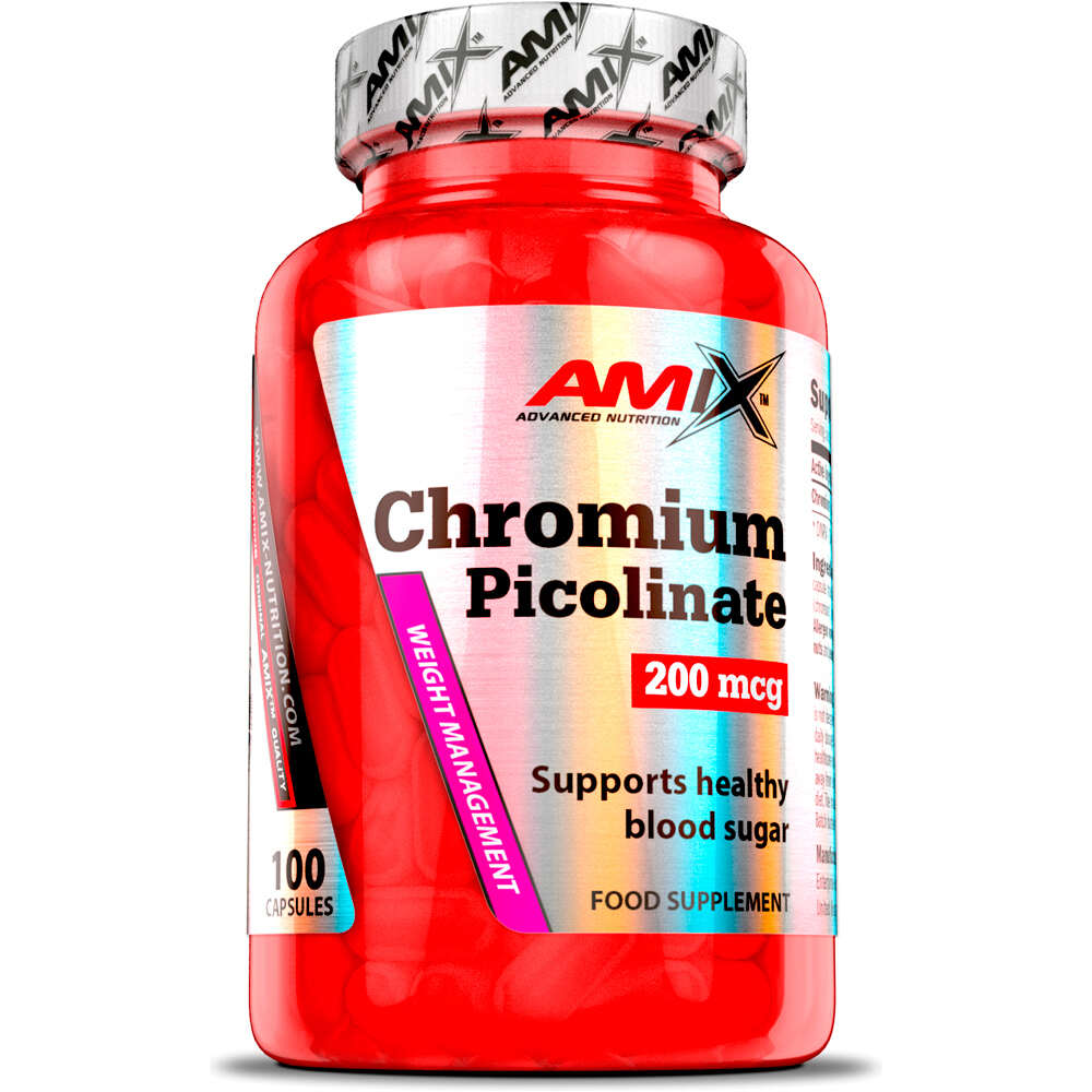 Amix Nutrition Vitaminas Y Minerales CHROMIUM PICOLINATE 200 MCG 100 CAPS vista frontal