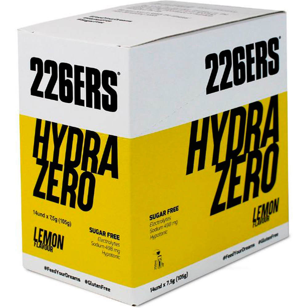 226ers hidratación CAJA HYDRAZERO DRINK 7,5G LEMON vista frontal