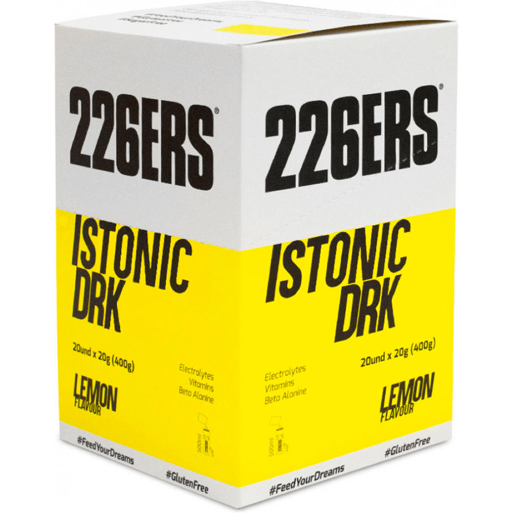 226ers hidratación CAJA ISOTONIC DRINK 20g LEMON vista frontal