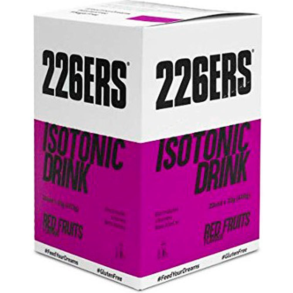 226ers hidratación CAJA ISOTONIC DRINK 20G RED FRUITS vista frontal