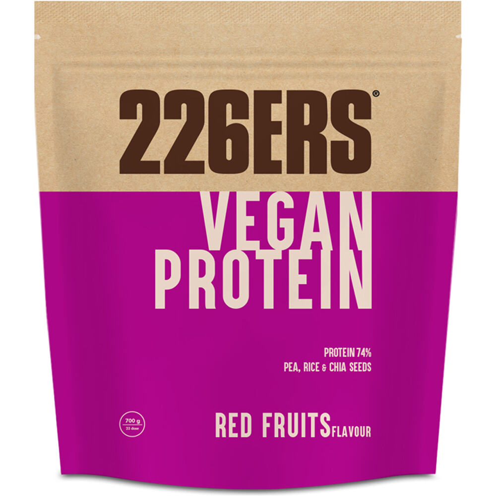 226ers Vegano VEGAN PROTEIN SHAKE 700 RED FRUITS vista frontal
