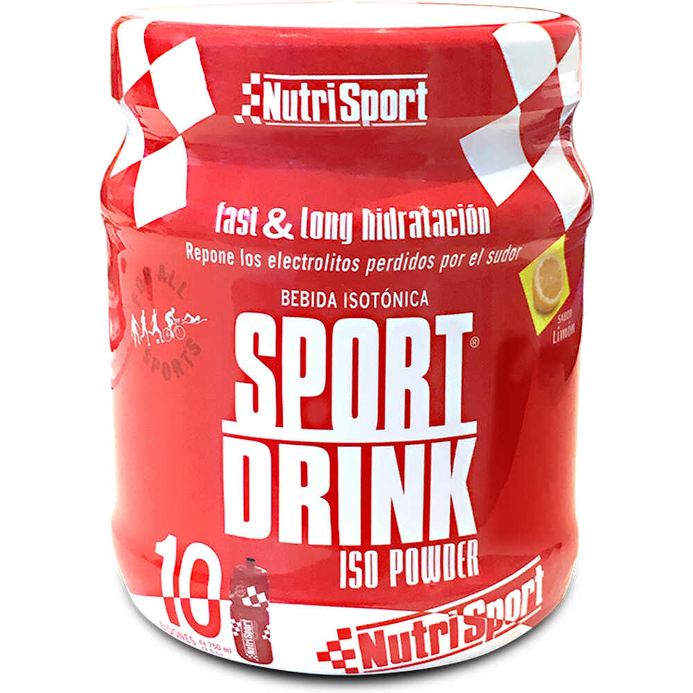 Nutrisport hidratación SPORTDRINK ISO POWDER LIMON vista frontal