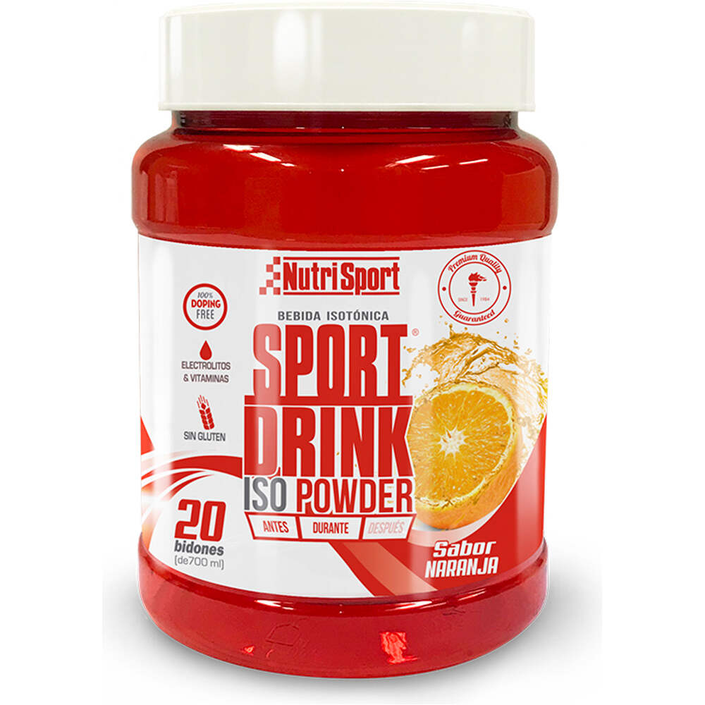 Nutrisport hidratación SPORTDRINK ISO POWDER NARANJA vista frontal