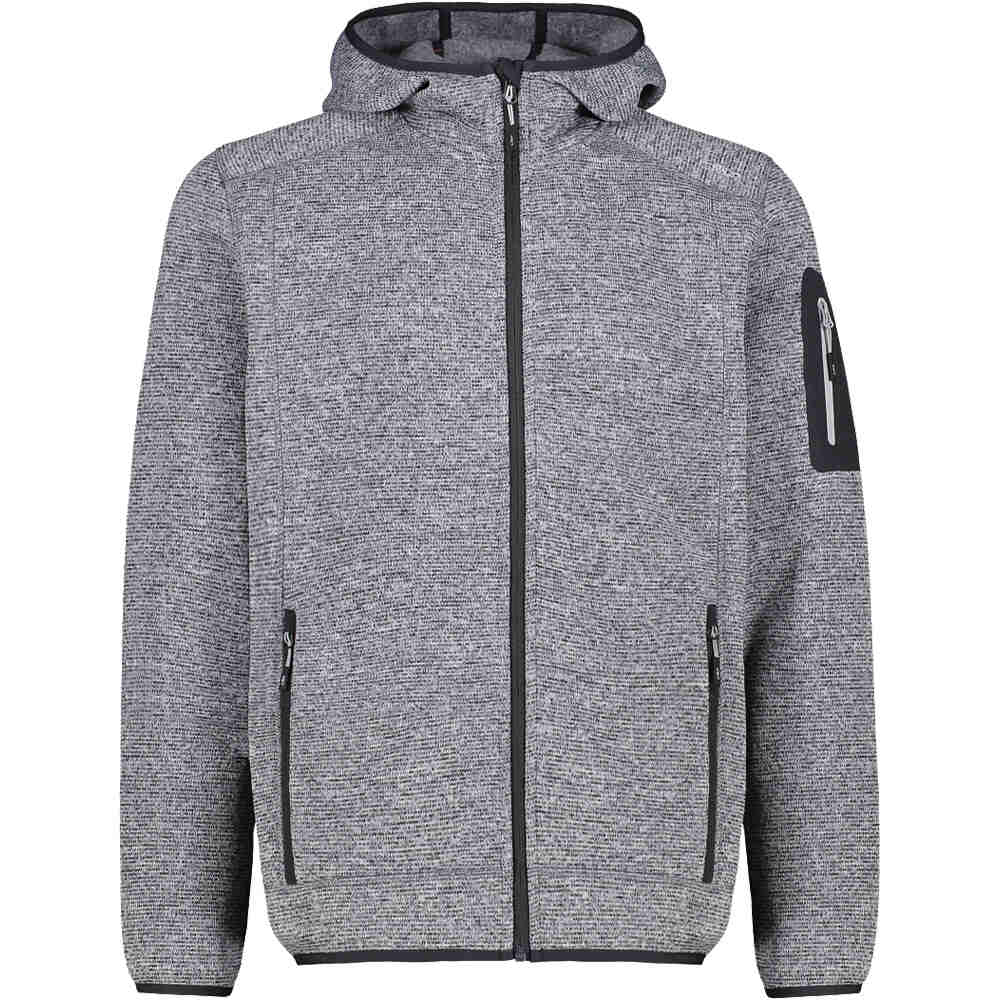 Man jacket fix hood forro polar hombre Gris (56)