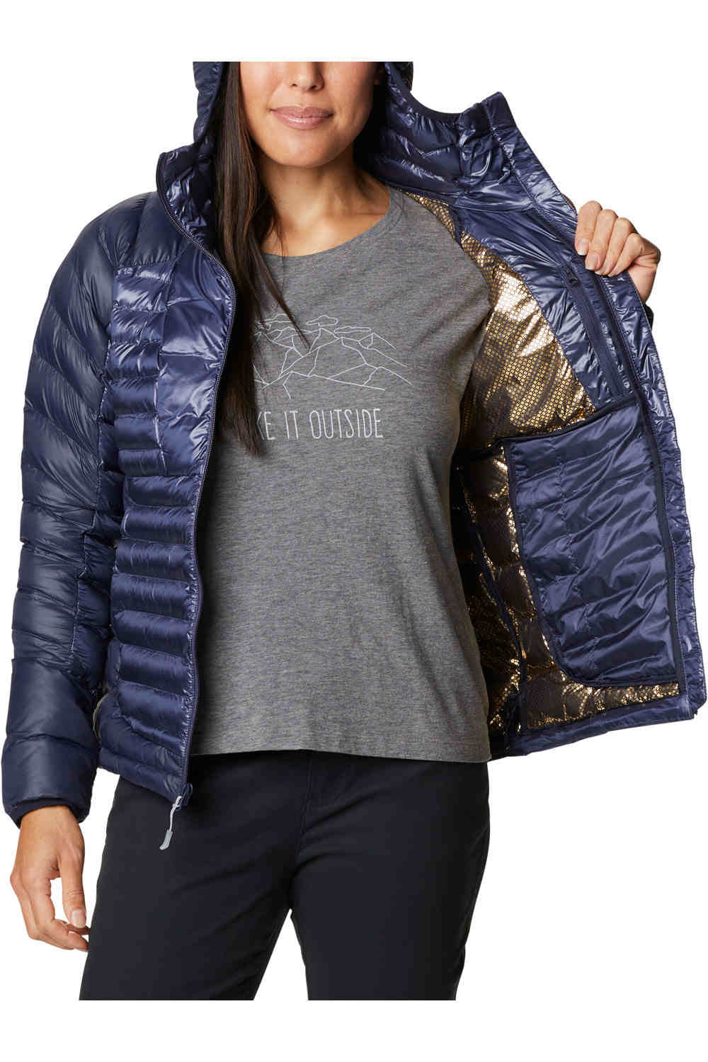 Columbia chaqueta outdoor mujer Labyrinth Loop Hooded Jacket vista detalle