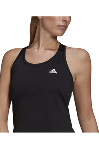 adidas camiseta tirantes fitness mujer Primeblue Designed 2 Move Sport 3 bandas (de tirantes) vista detalle