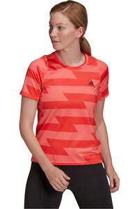 adidas camiseta entrenamiento manga corta mujer RN FAST AOP TEE vista frontal