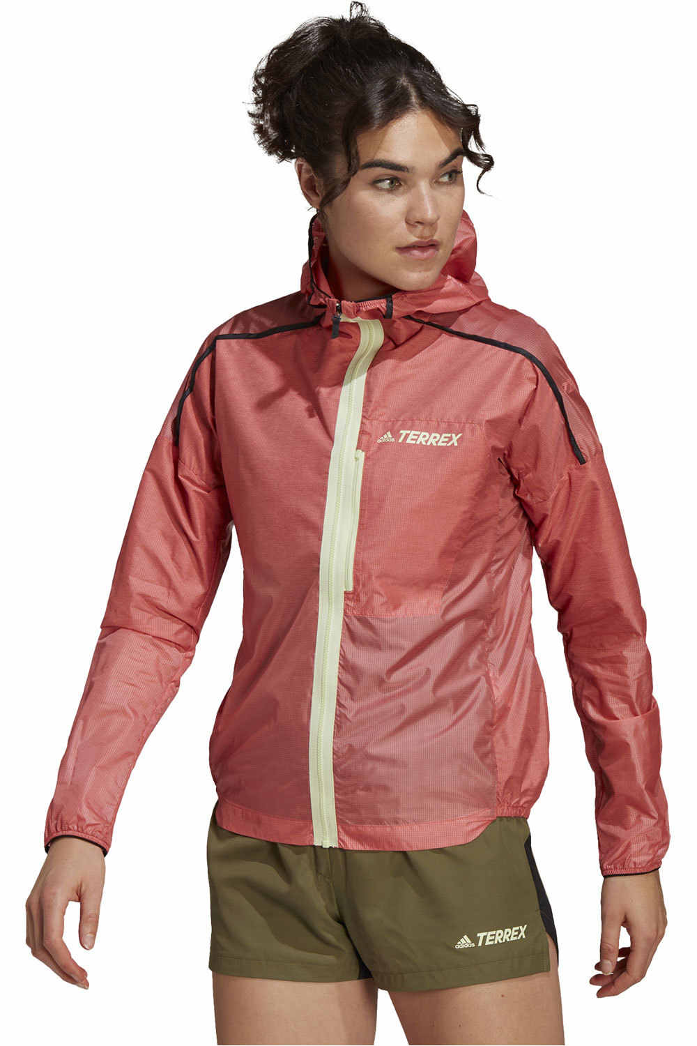 adidas CHAQUETA TRAIL RUNNING MUJER Terrex Agravic Windweave vista frontal