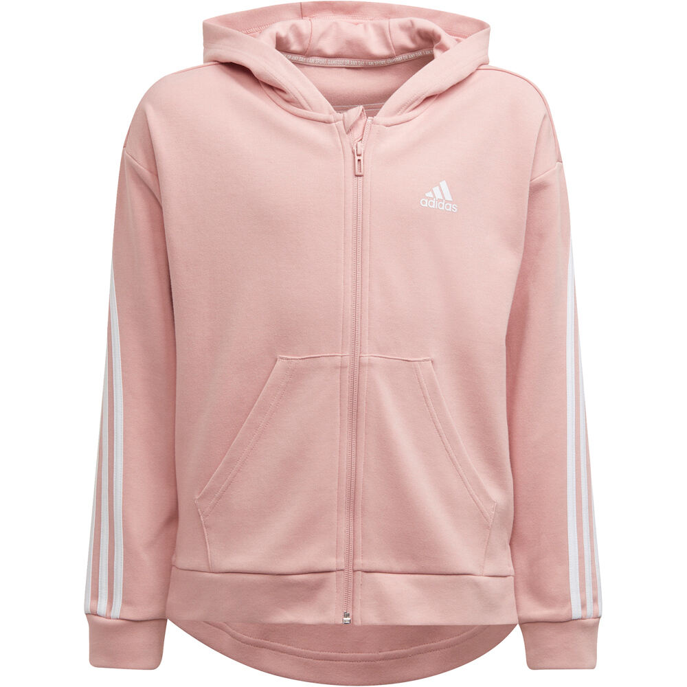 adidas sudadera niña G 3S FZ HD vista frontal