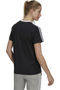 adidas camiseta manga corta mujer Essentials 3 bandas vista trasera