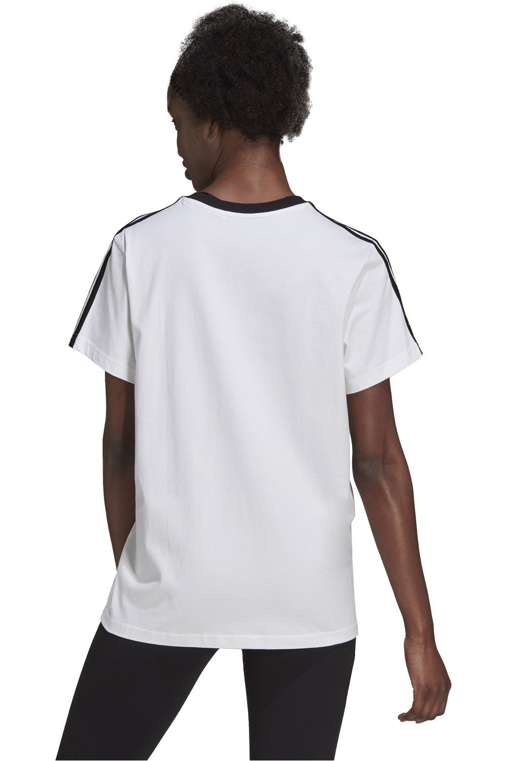 adidas camiseta manga corta mujer Essentials 3 bandas vista trasera