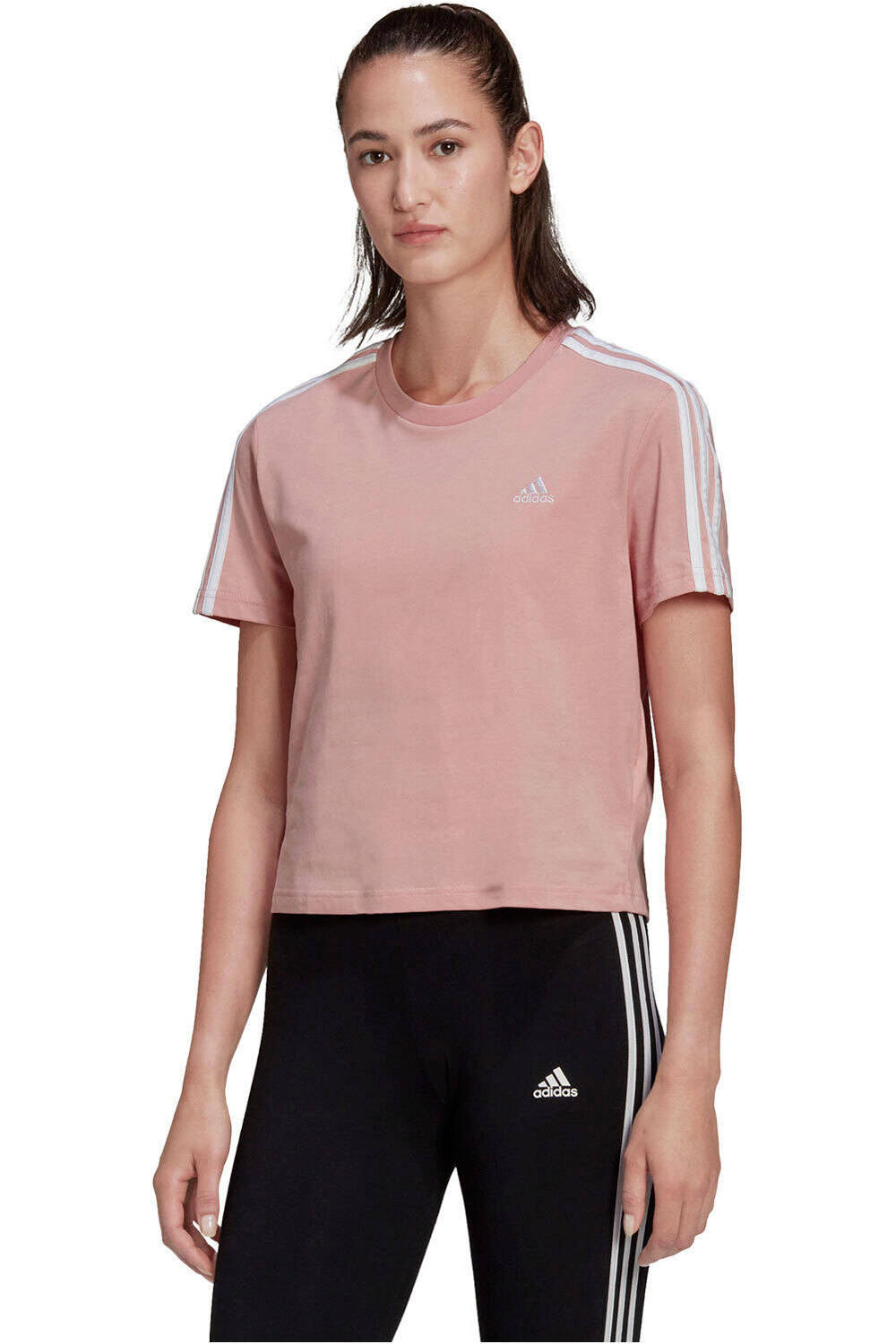 adidas camiseta manga corta mujer W 3S CRO T vista frontal