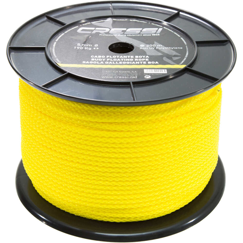 Cressi Sub cabo flotante boya polietileno5mm bobina 200 mt