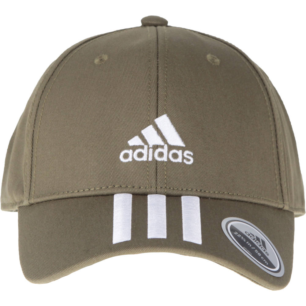 adidas visera lona Baseball Twill 3 bandas vista frontal