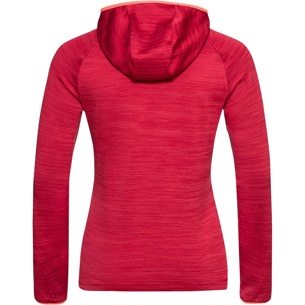 Odlo camiseta técnica manga larga mujer Hoody midlayer RUN EASY WARM vista trasera