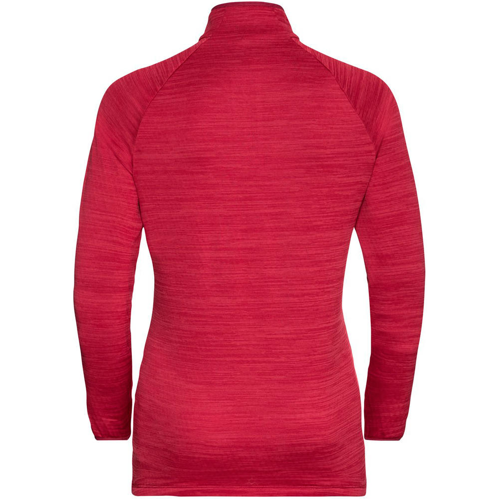 Odlo camiseta técnica manga larga mujer Midlayer 1/2 zip RUN EASY WARM vista trasera