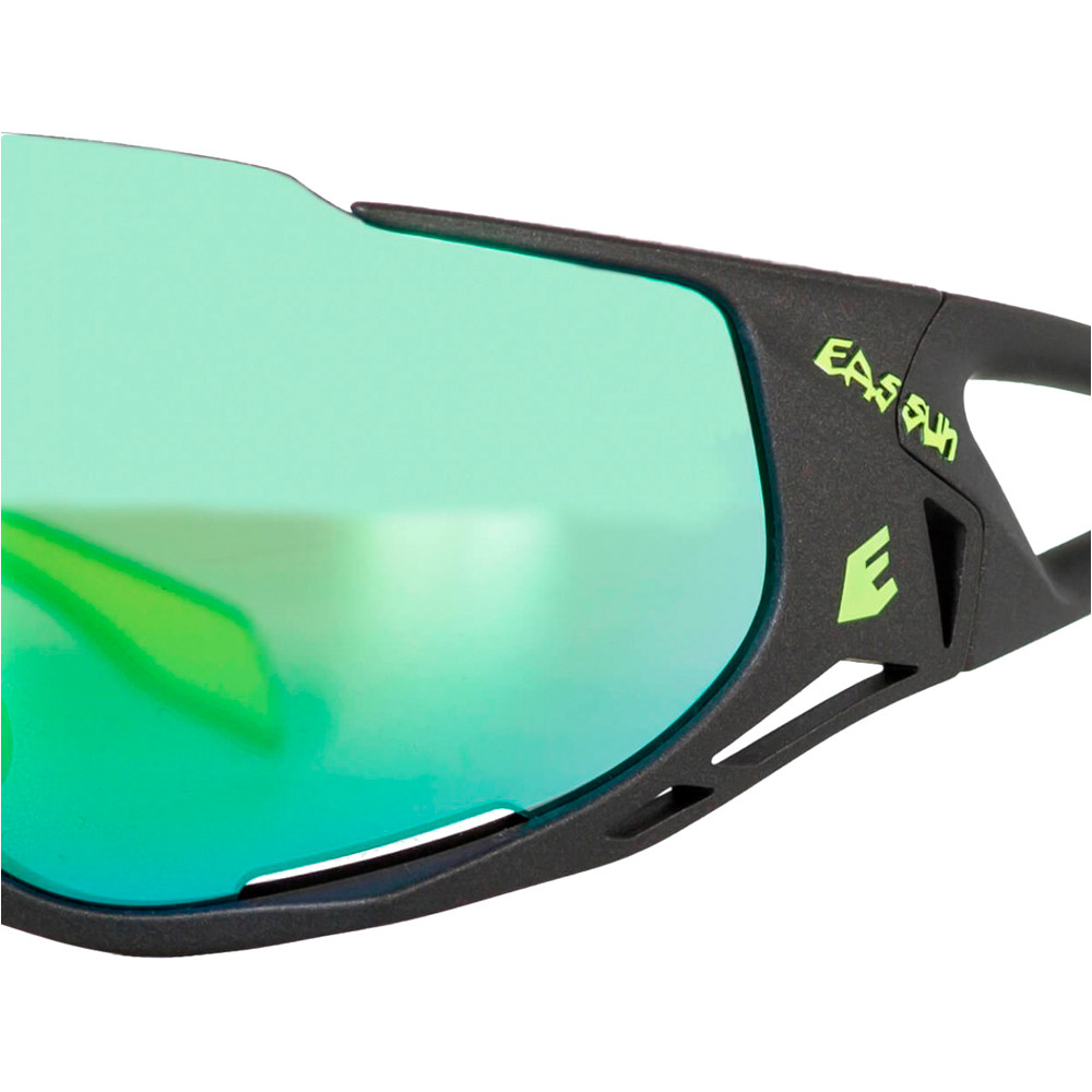 Eassun gafas ciclismo MORTIROLO. Matt black/green revo lens. 04