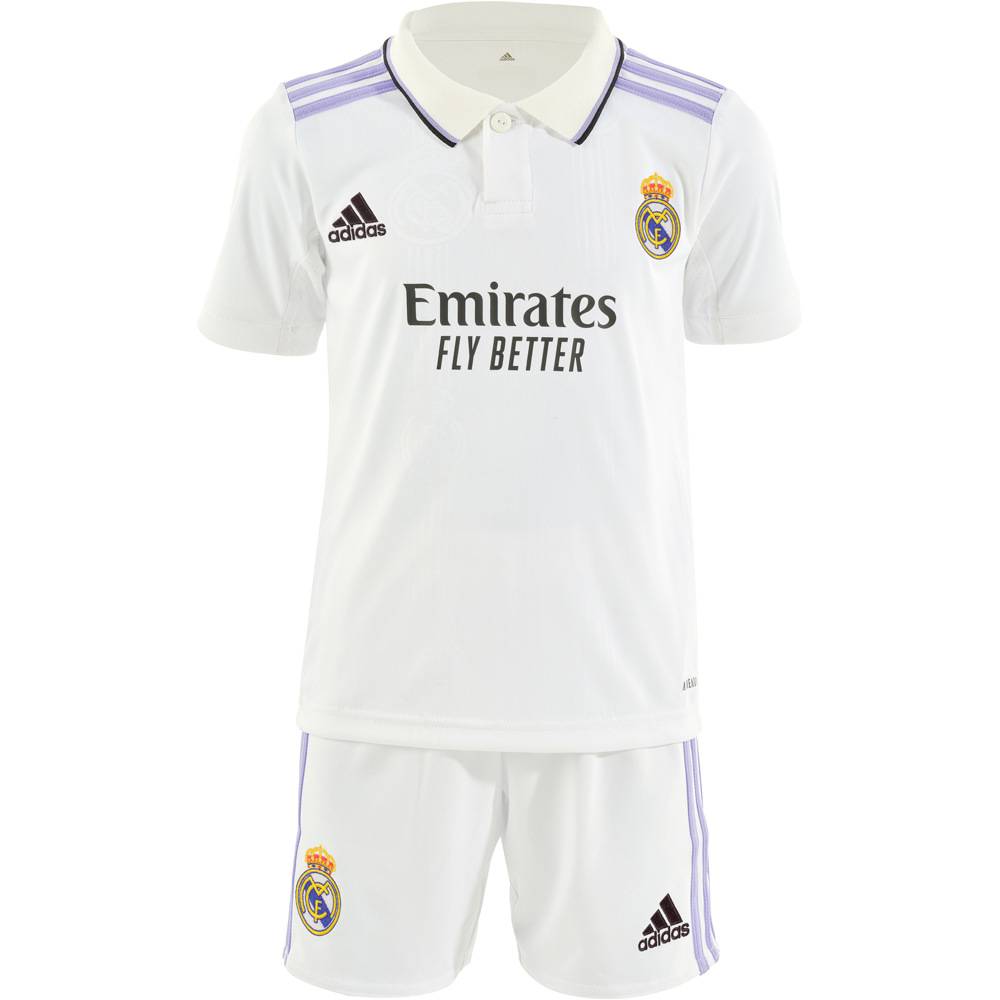 adidas equipación fútbol niño Real Madrid vista frontal