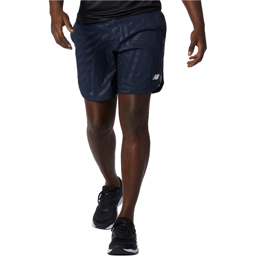 New Balance pantaloneta técnica hombre Printed Fast Flight 2 in 1 7 Inch Short vista detalle