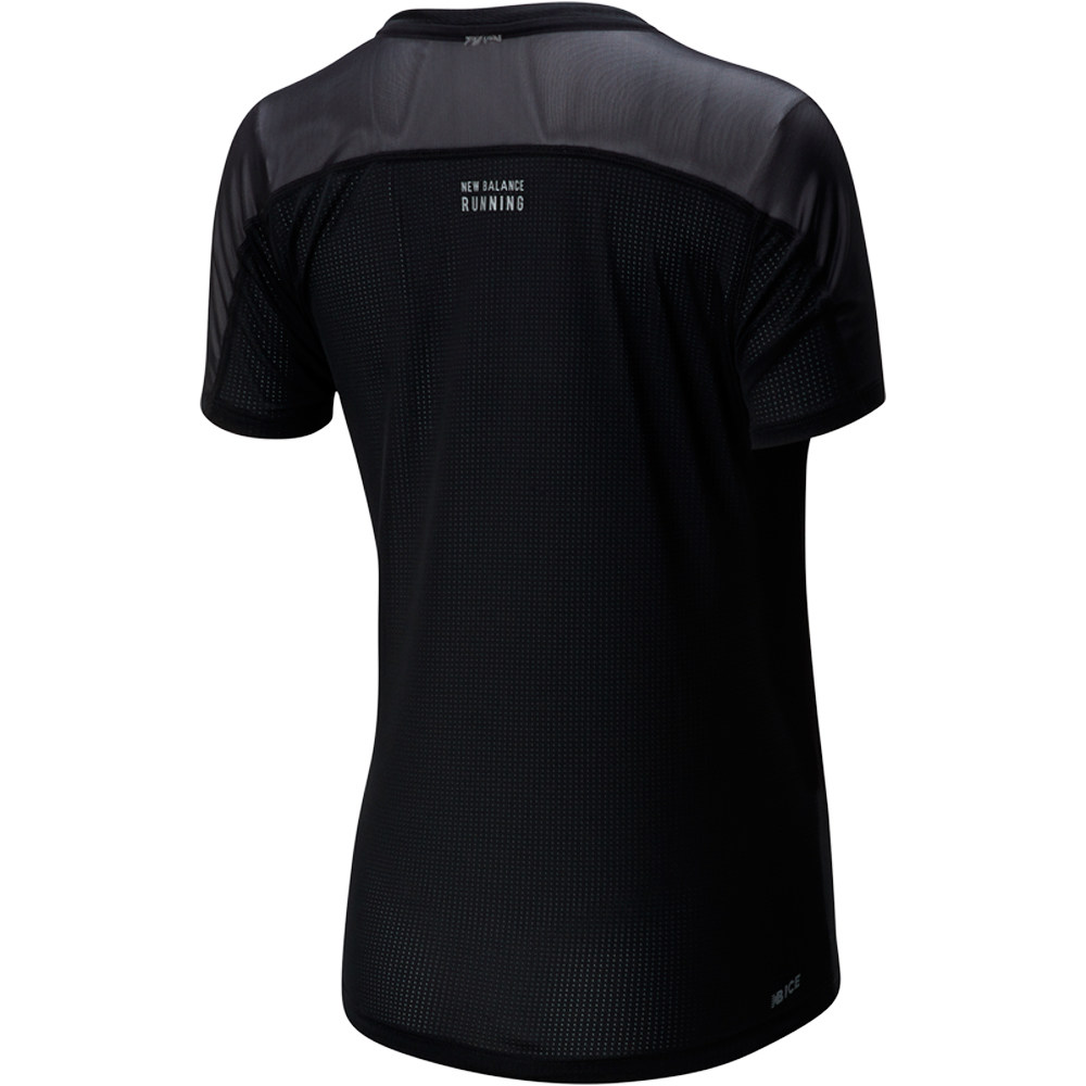 New Balance camiseta entrenamiento manga corta mujer Impact Run Short Sleeve vista trasera