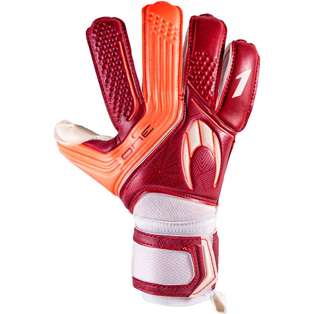 Ho Soccer guantes portero ONE FLAT BURGUNDY vista frontal