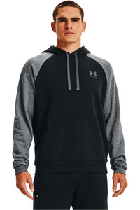 Under Armour sudaderas deportivas hombre UA RIVAL FLC COLORBLOCK HD vista frontal