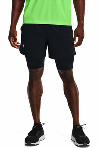 Under Armour camiseta técnica manga corta hombre UA LAUNCH 5 2-IN-1 SHORT vista frontal