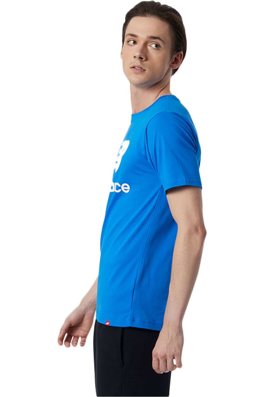 New Balance camiseta manga corta hombre Essentials Stacked Logo vista trasera