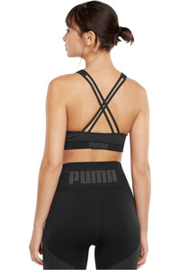 Puma sujetadores deportivos Low Impact Long Line Seamless Bra vista trasera