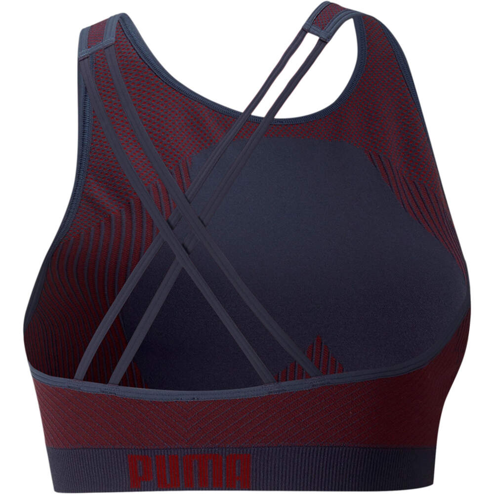 Puma sujetadores deportivos Low Impact Long Line Seamless Bra vista trasera