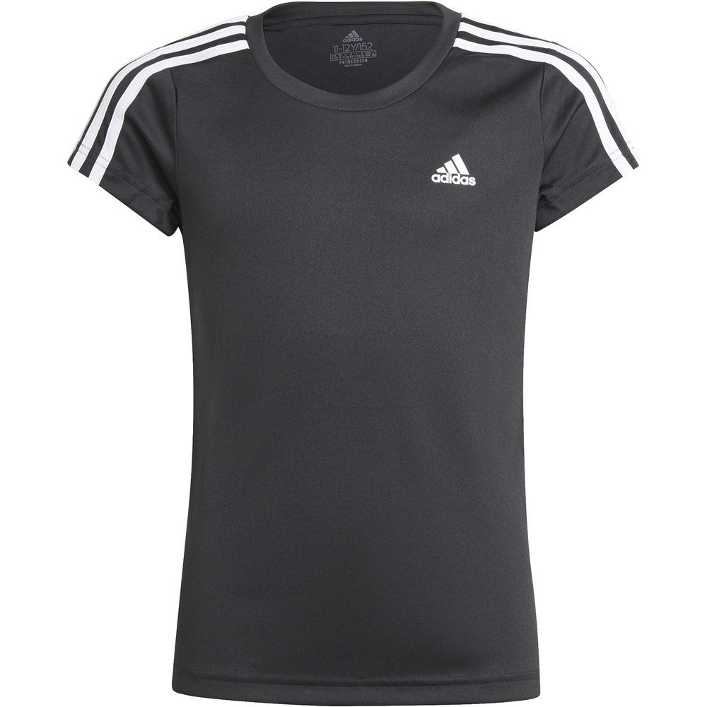 adidas camiseta manga corta niña Designed 2 Move 3 bandas vista frontal