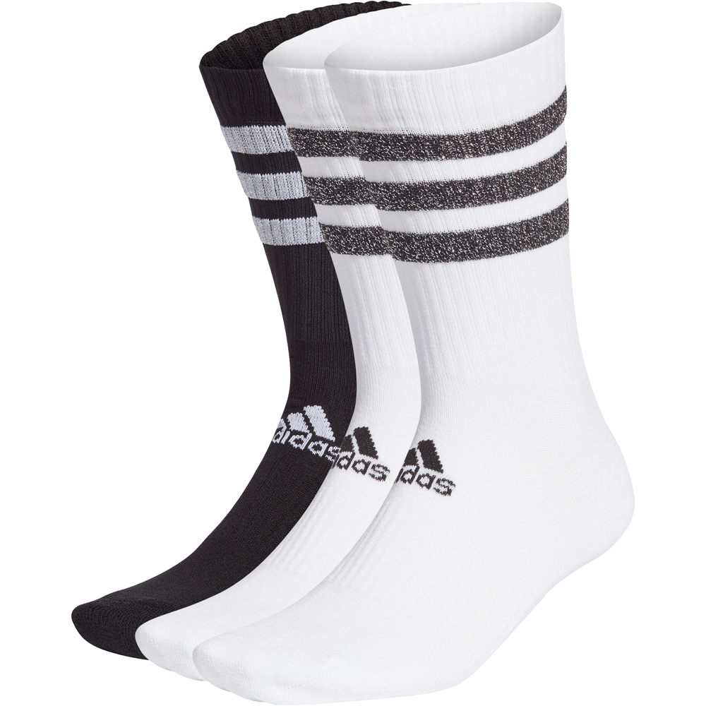 adidas calcetines deportivos Glam Cushioned Sport 3 bandas (3 pares) vista frontal