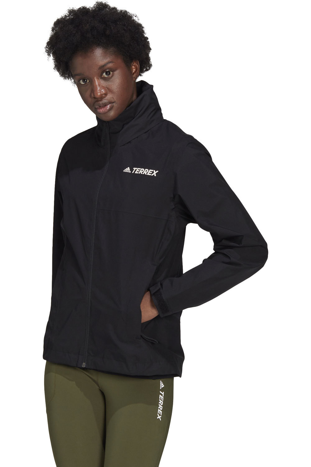 Terrex multi rainrdy primegreen two-layer chaqueta impermeable mujer Negro (XS)
