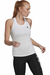 adidas camiseta tirantes fitness mujer Primeblue Designed 2 Move Sport 3 bandas (de tirantes) vista frontal